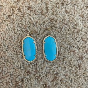 Kendra Scott Light Blue/Gold Earrings